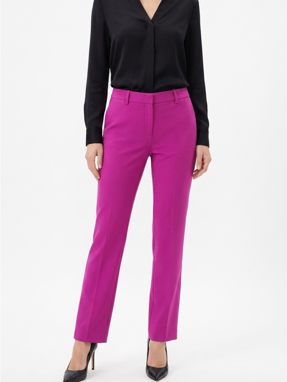 Magda Butrym Womens Sz 8 Wool Straight Leg Pant Authentic Silk Lined $1161.96